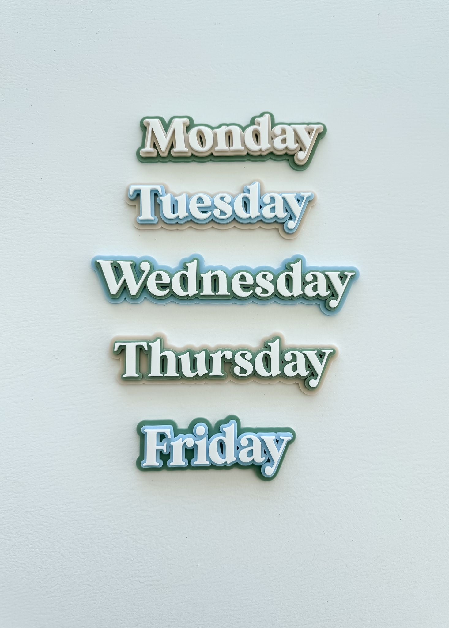 Days Sign Days of the week | Mini Luxe Acrylic signs – Letterly