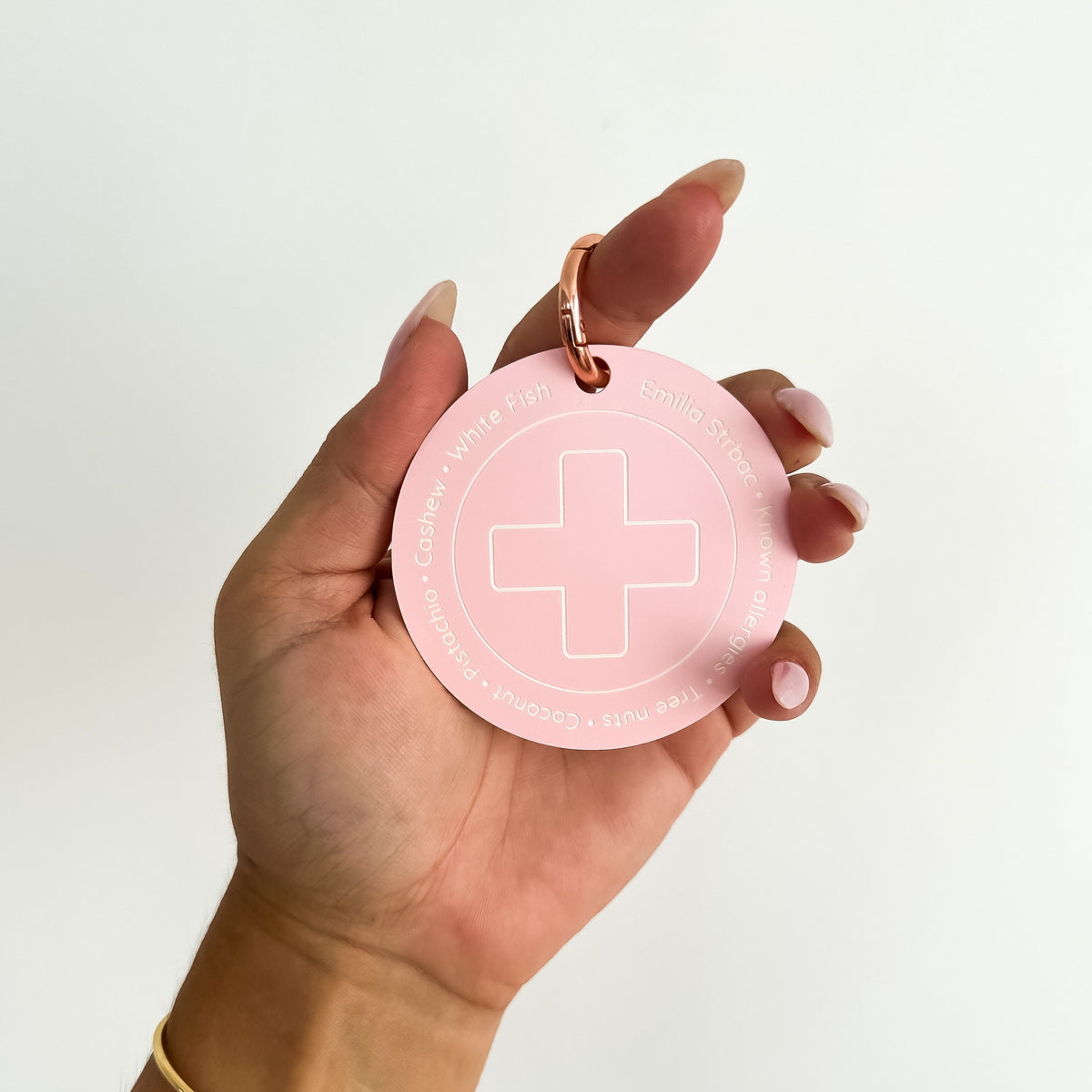 Helth Tag Round Allergy Tag | Medical tag | Custom Key or Bag Tag – Letterly
