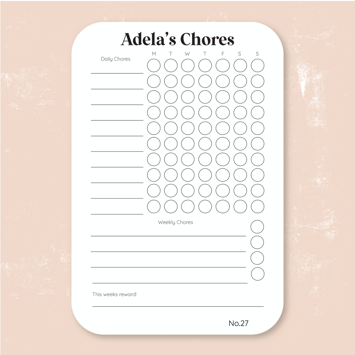 Chore Chart – Letterly