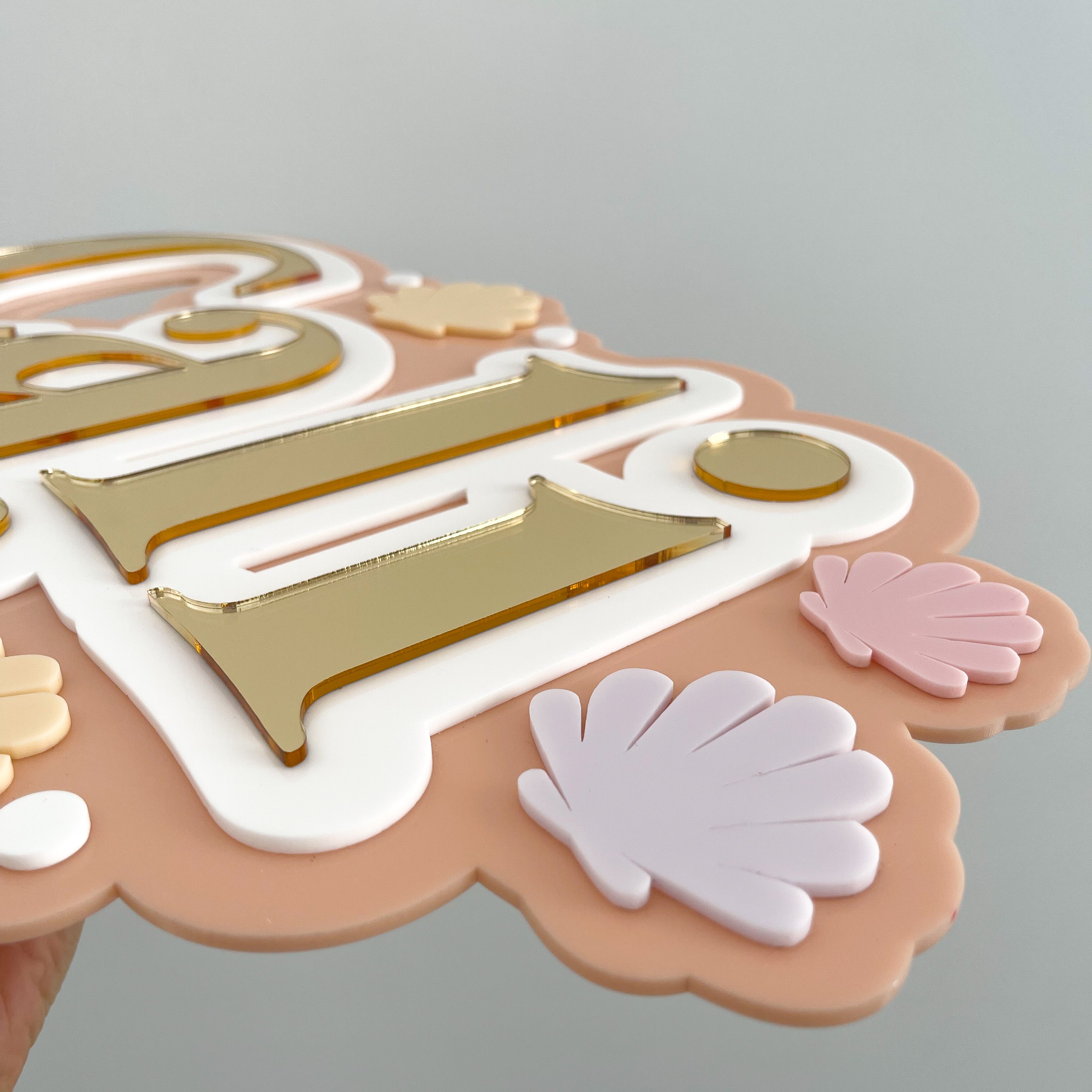 Triple Layer Shell Name Sign â Letterly