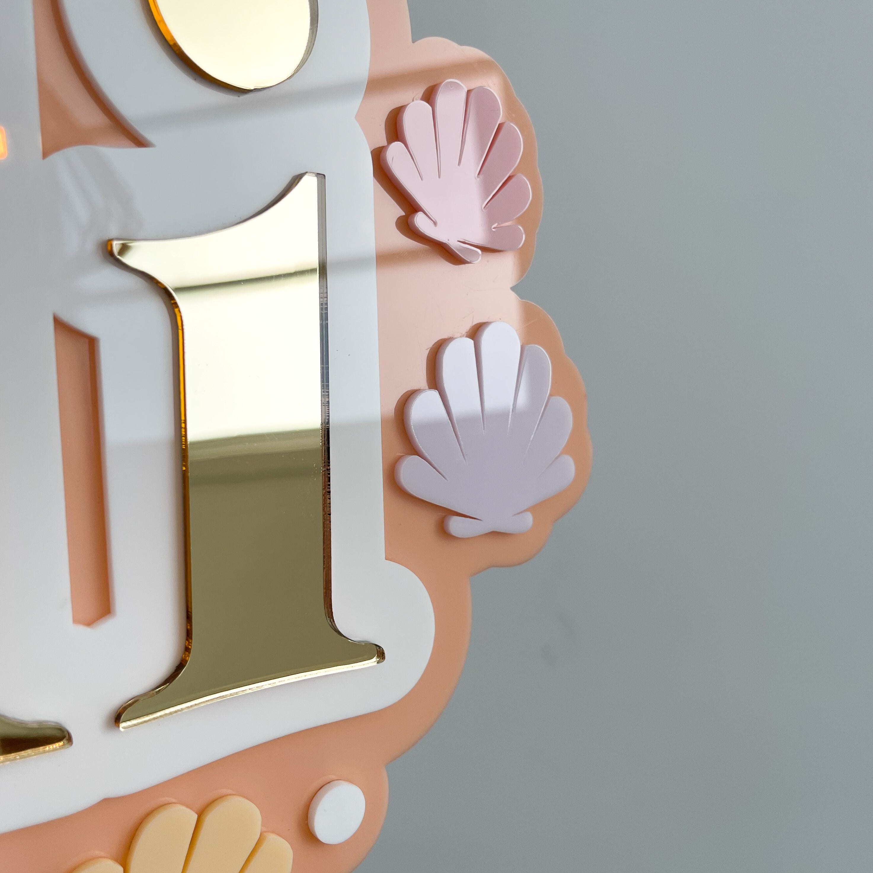 Triple Layer Shell Name Sign â Letterly